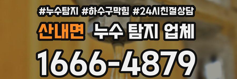 산내면 누수 탐지 업체