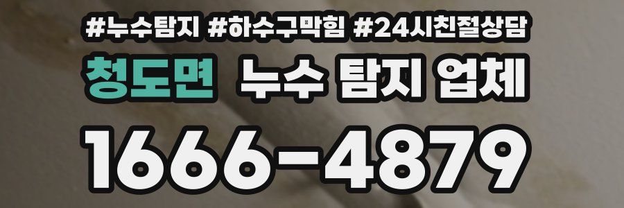 청도면 누수 탐지 업체