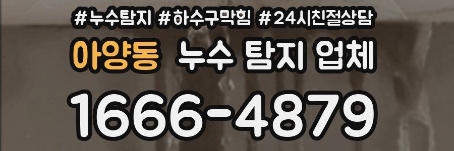 아양동 누수 탐지 업체