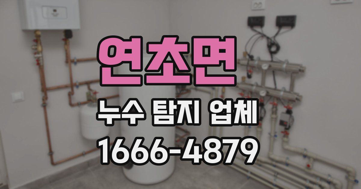 연초면 누수 탐지 업체