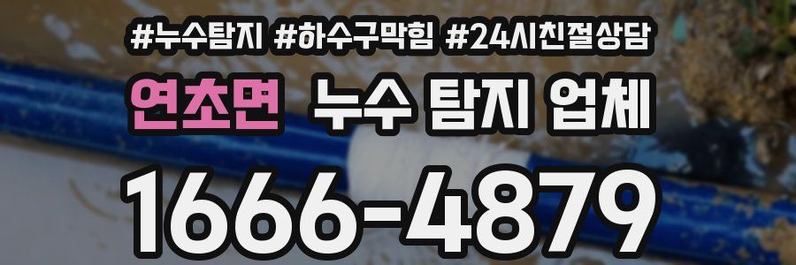 연초면 누수 탐지 업체
