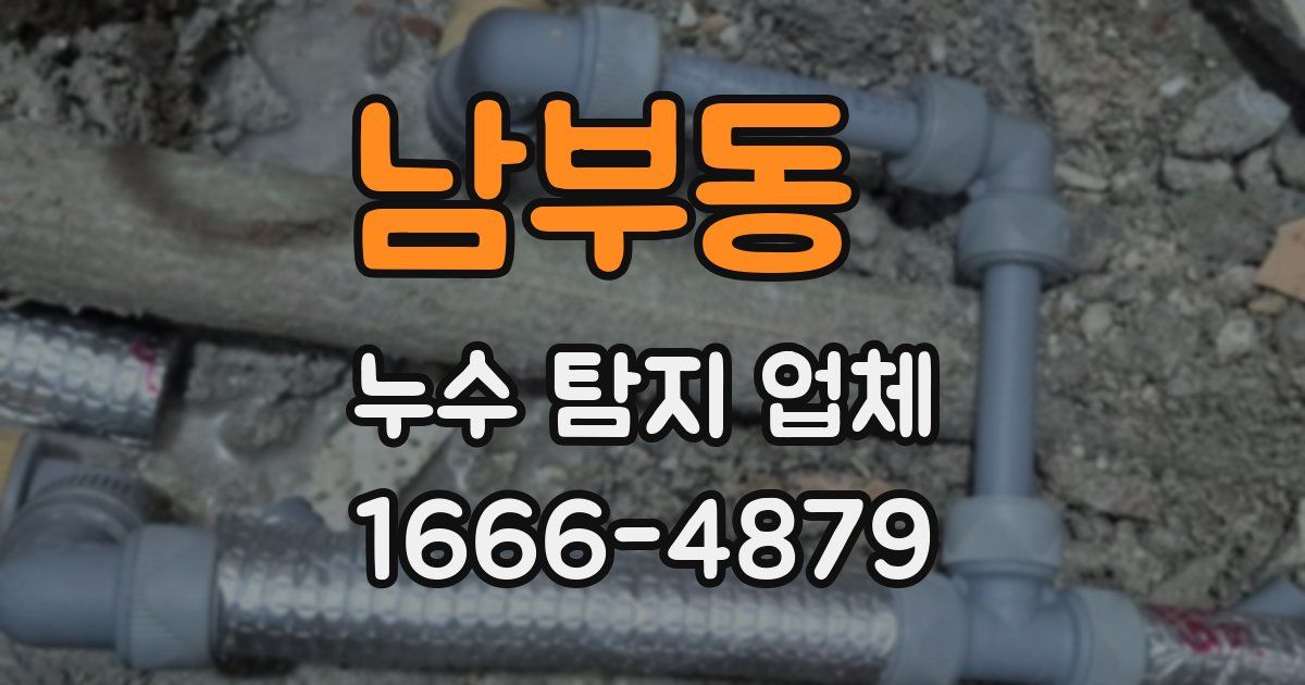 남부동 누수 탐지 업체