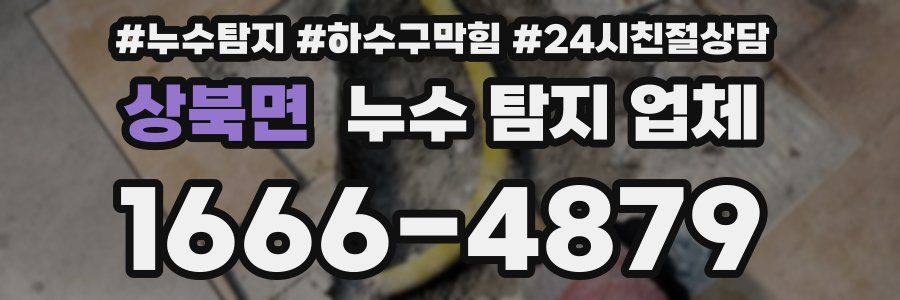상북면 누수 탐지 업체