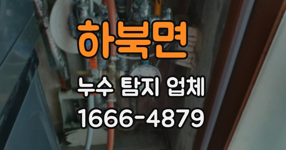 하북면 누수 탐지 업체