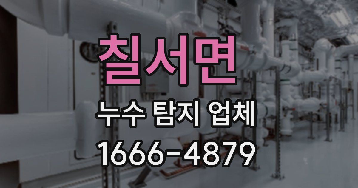 칠서면 누수 탐지 업체