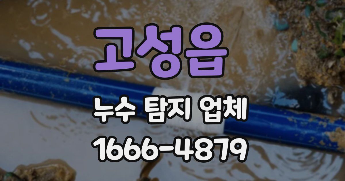 고성읍 누수 탐지 업체
