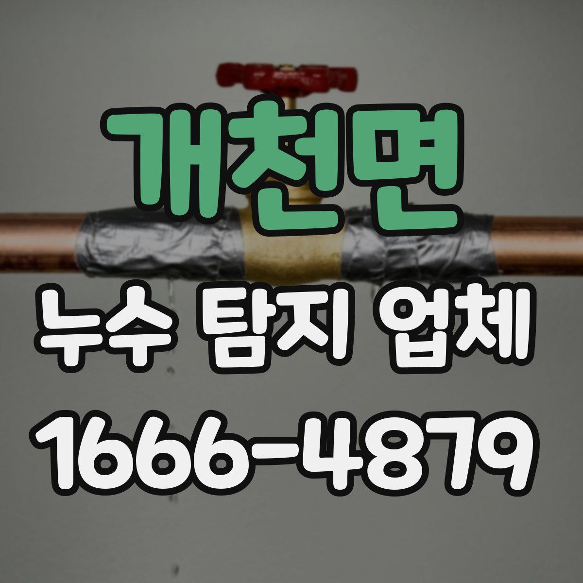 개천면 누수 탐지 업체
