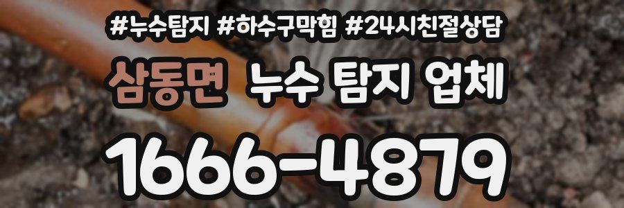 삼동면 누수 탐지 업체