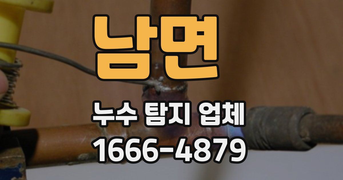 남면 누수 탐지 업체