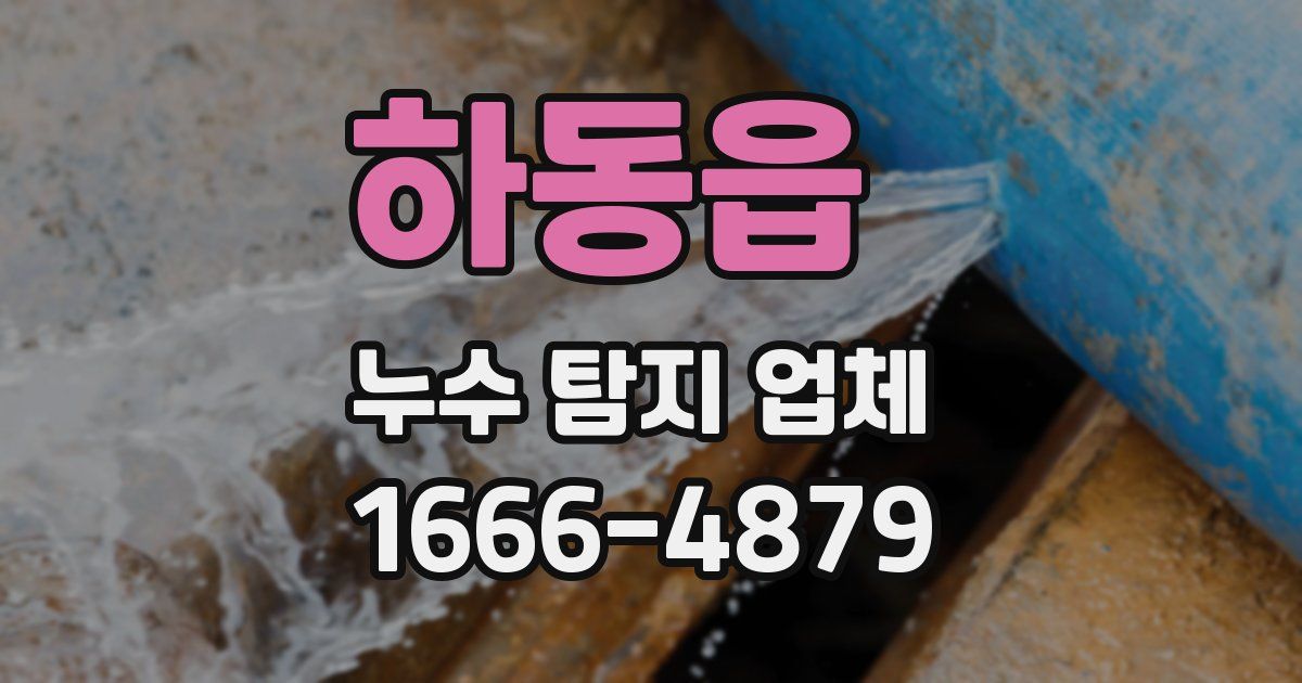 하동읍 누수 탐지 업체