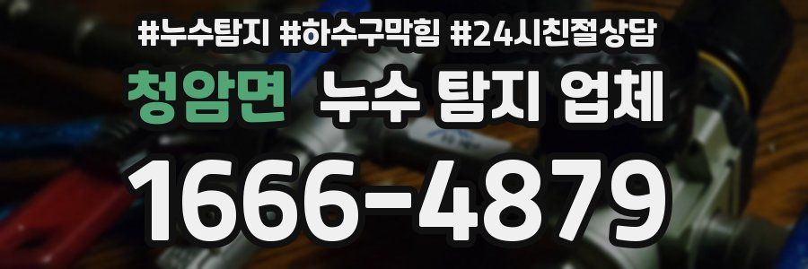 청암면 누수 탐지 업체