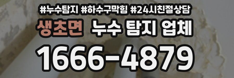 생초면 누수 탐지 업체