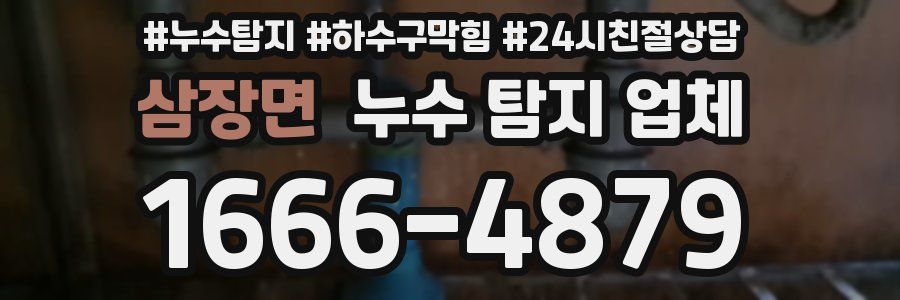 삼장면 누수 탐지 업체