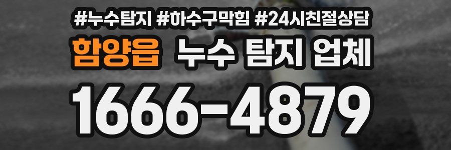 함양읍 누수 탐지 업체