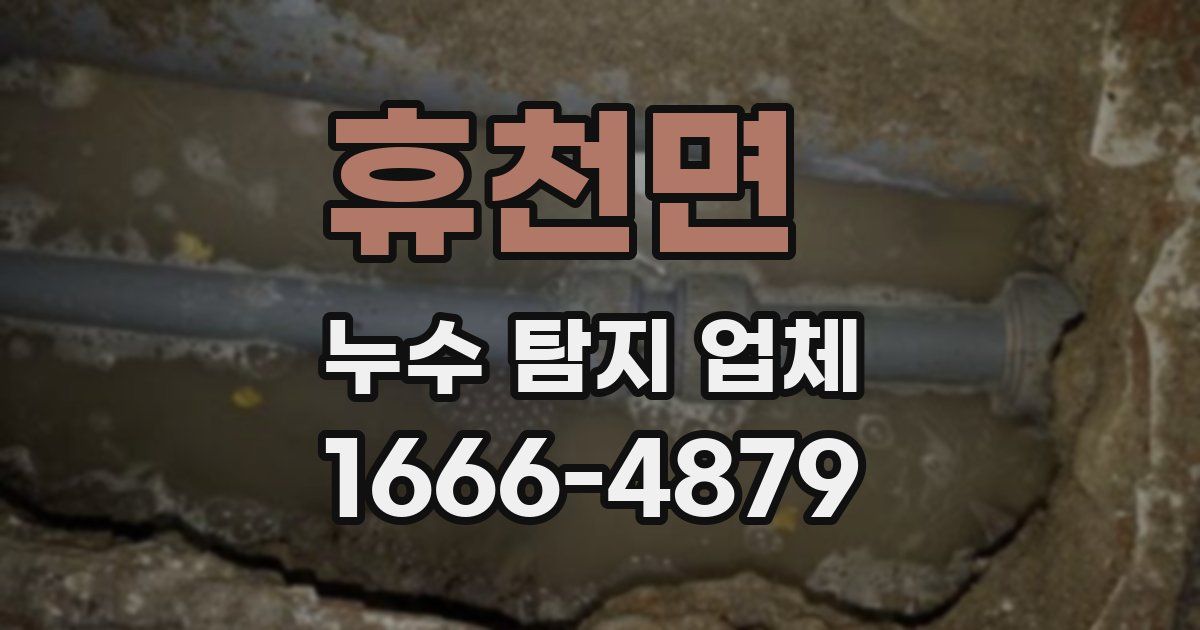 휴천면 누수 탐지 업체
