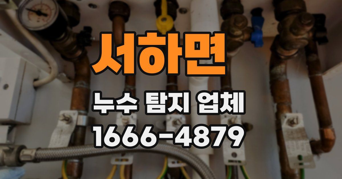 서하면 누수 탐지 업체
