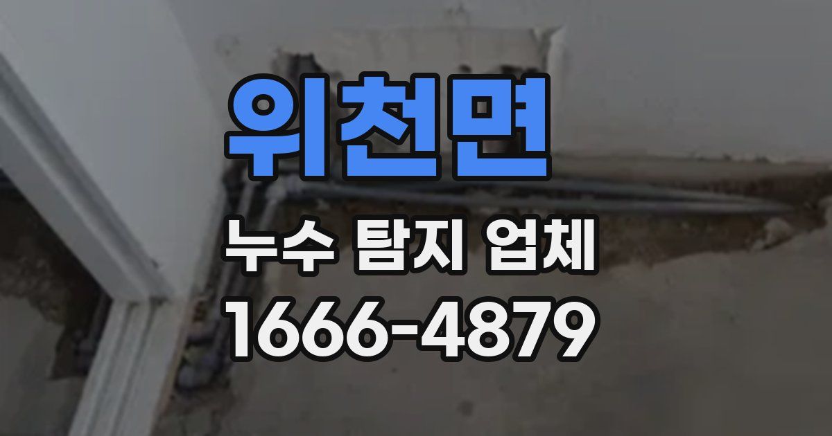 위천면 누수 탐지 업체