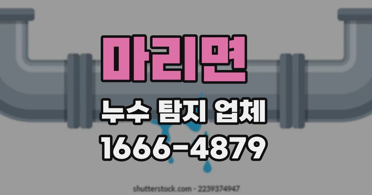 마리면 누수 탐지 업체