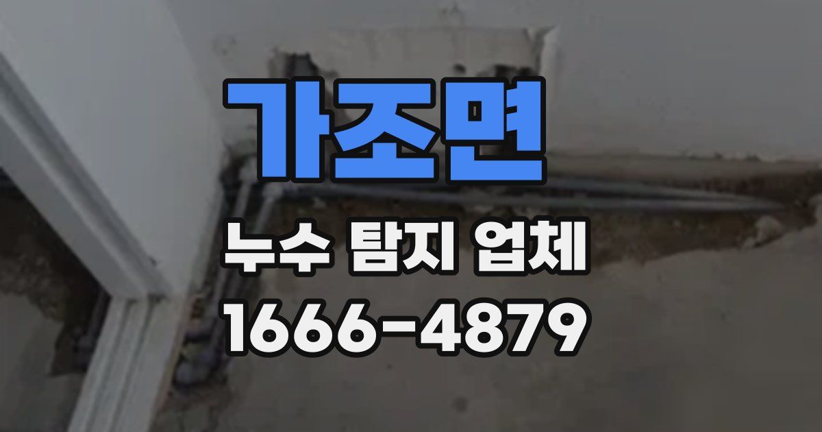 가조면 누수 탐지 업체