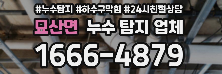 묘산면 누수 탐지 업체