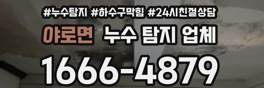 야로면 누수 탐지 업체