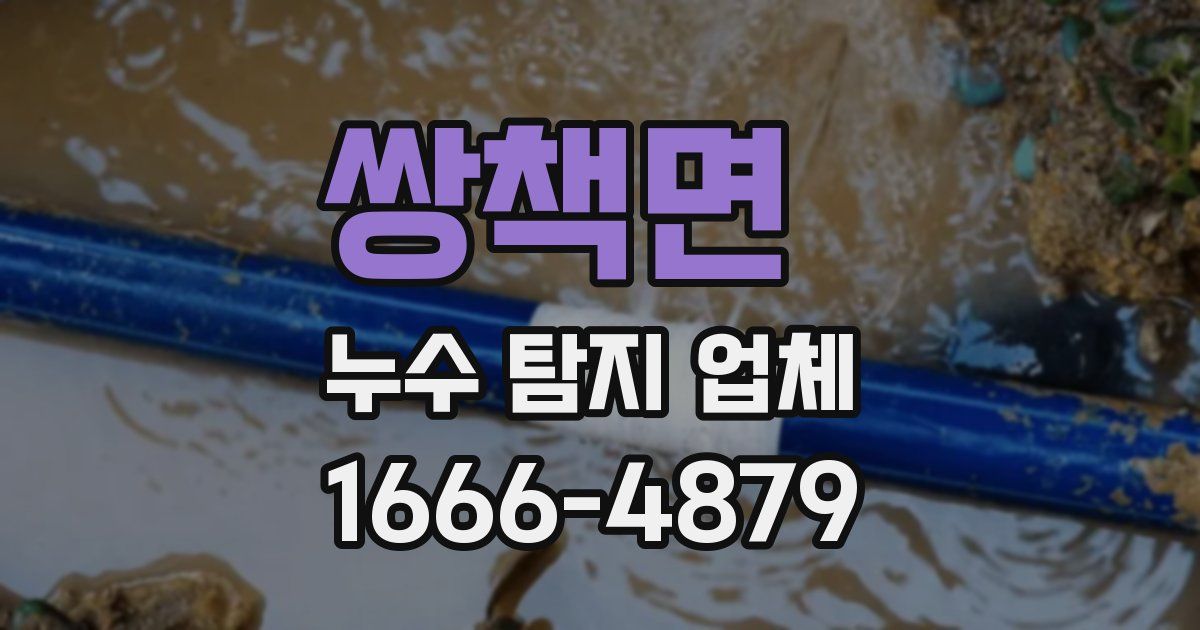 쌍책면 누수 탐지 업체