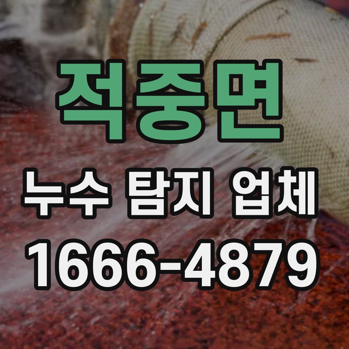 적중면 누수 탐지 업체
