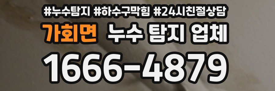 가회면 누수 탐지 업체