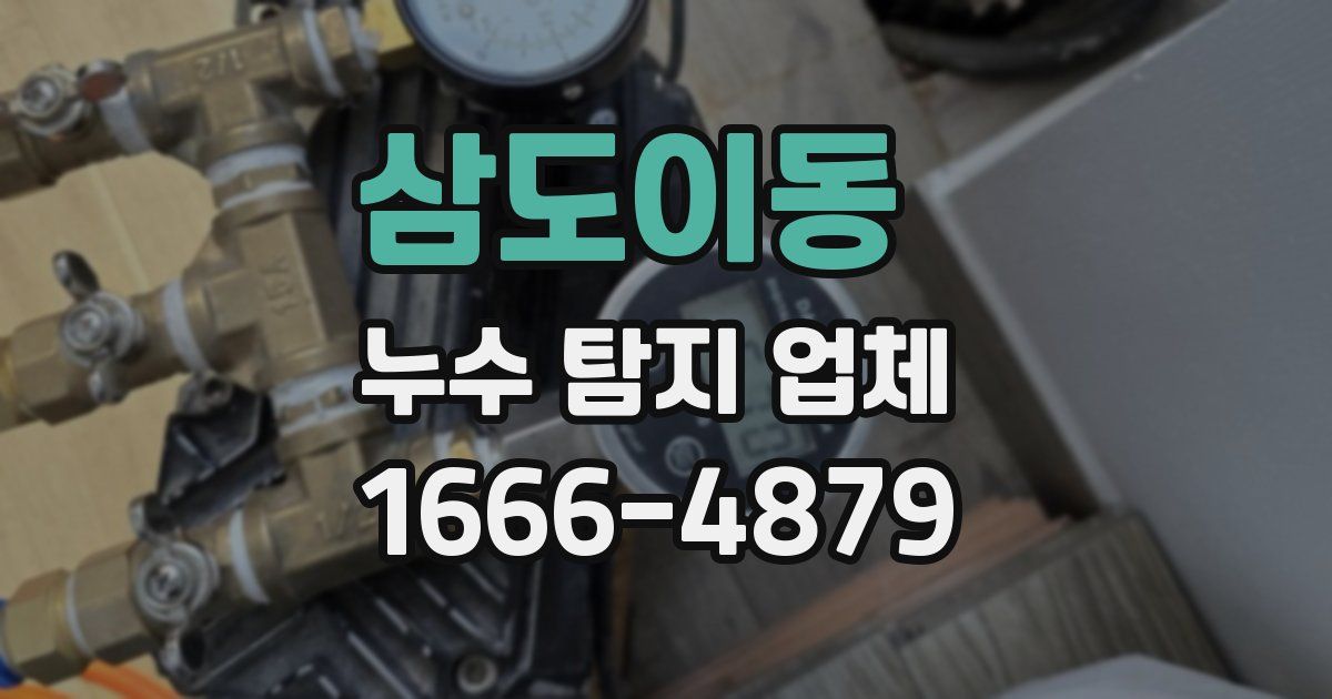 삼도이동 누수 탐지 업체