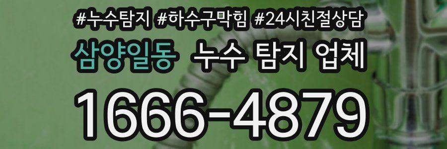 삼양일동 누수 탐지 업체