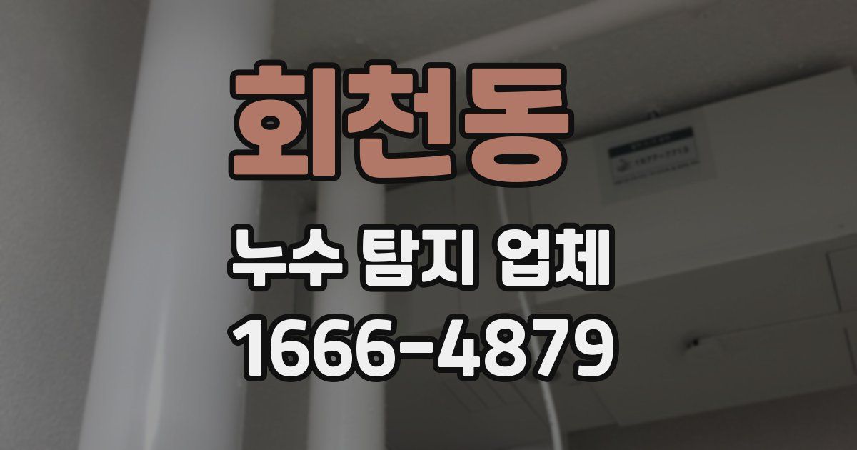 회천동 누수 탐지 업체