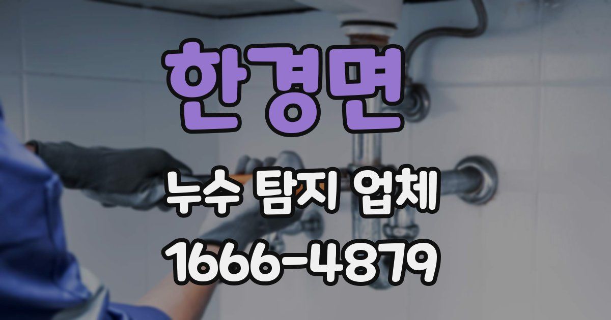 한경면 누수 탐지 업체