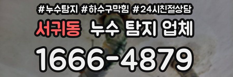 서귀동 누수 탐지 업체