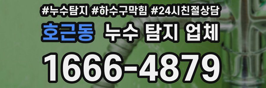 호근동 누수 탐지 업체