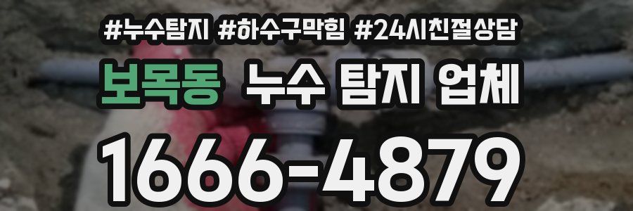 보목동 누수 탐지 업체