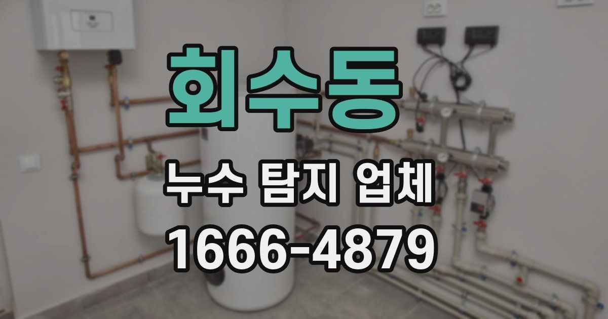 회수동 누수 탐지 업체