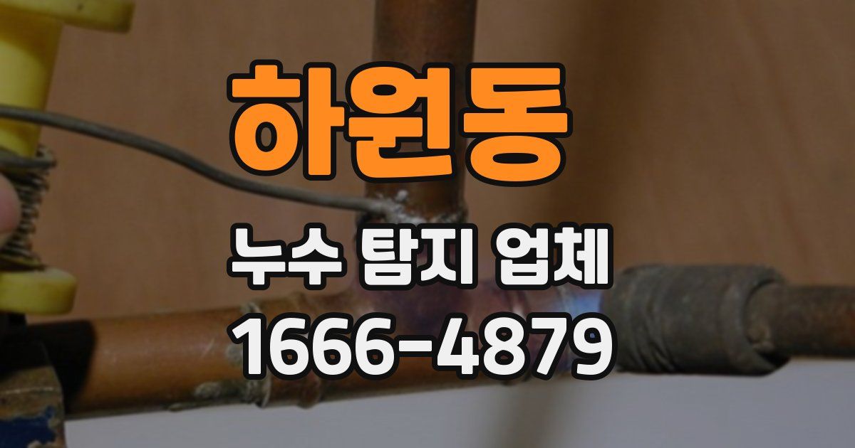 하원동 누수 탐지 업체