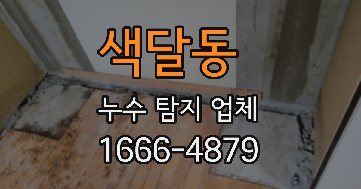 색달동 누수 탐지 업체
