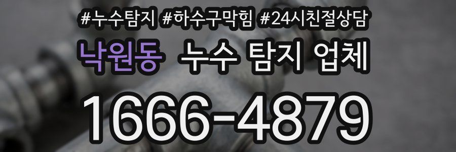 낙원동 누수 탐지 업체