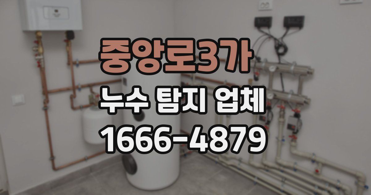 중앙로3가 누수 탐지 업체