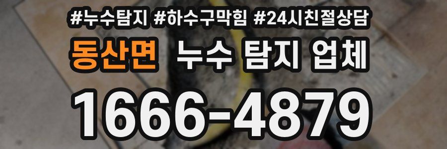 동산면 누수 탐지 업체