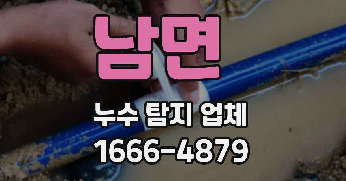 남면 누수 탐지 업체