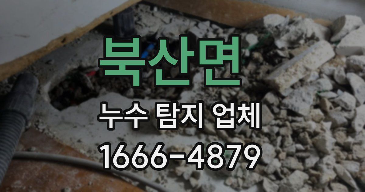 북산면 누수 탐지 업체