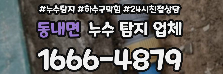 동내면 누수 탐지 업체