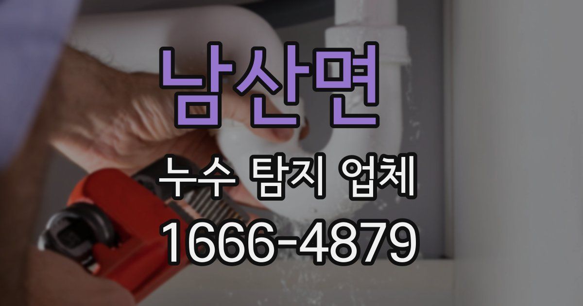 남산면 누수 탐지 업체