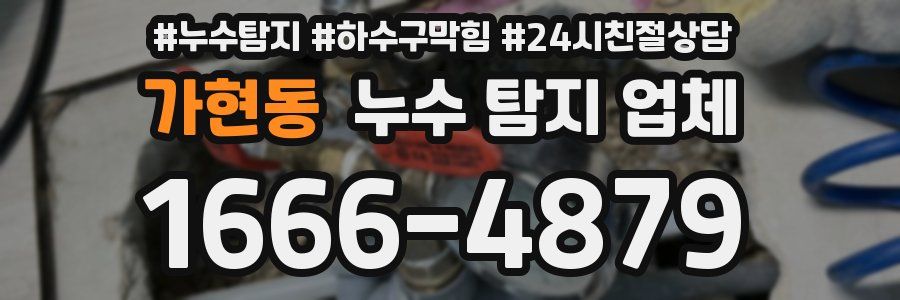 가현동 누수 탐지 업체
