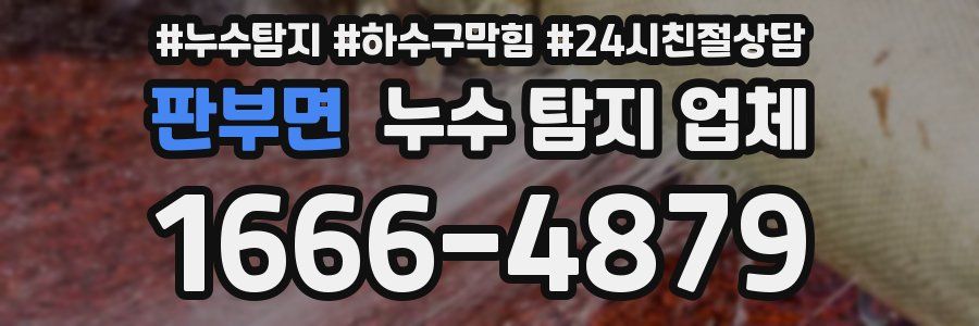판부면 누수 탐지 업체
