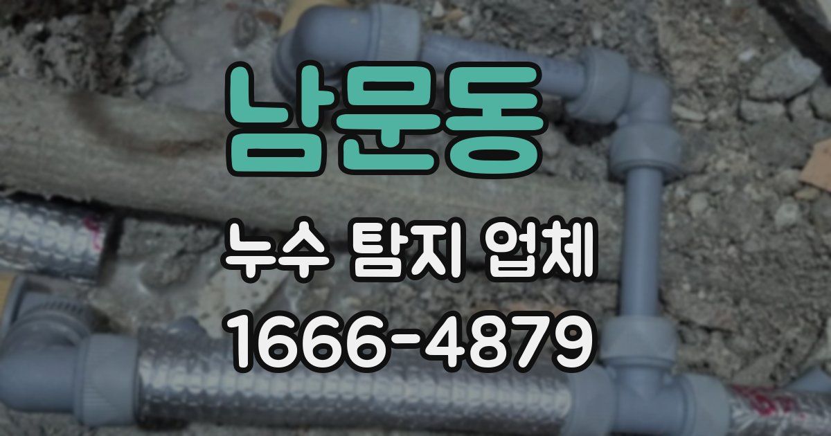 남문동 누수 탐지 업체