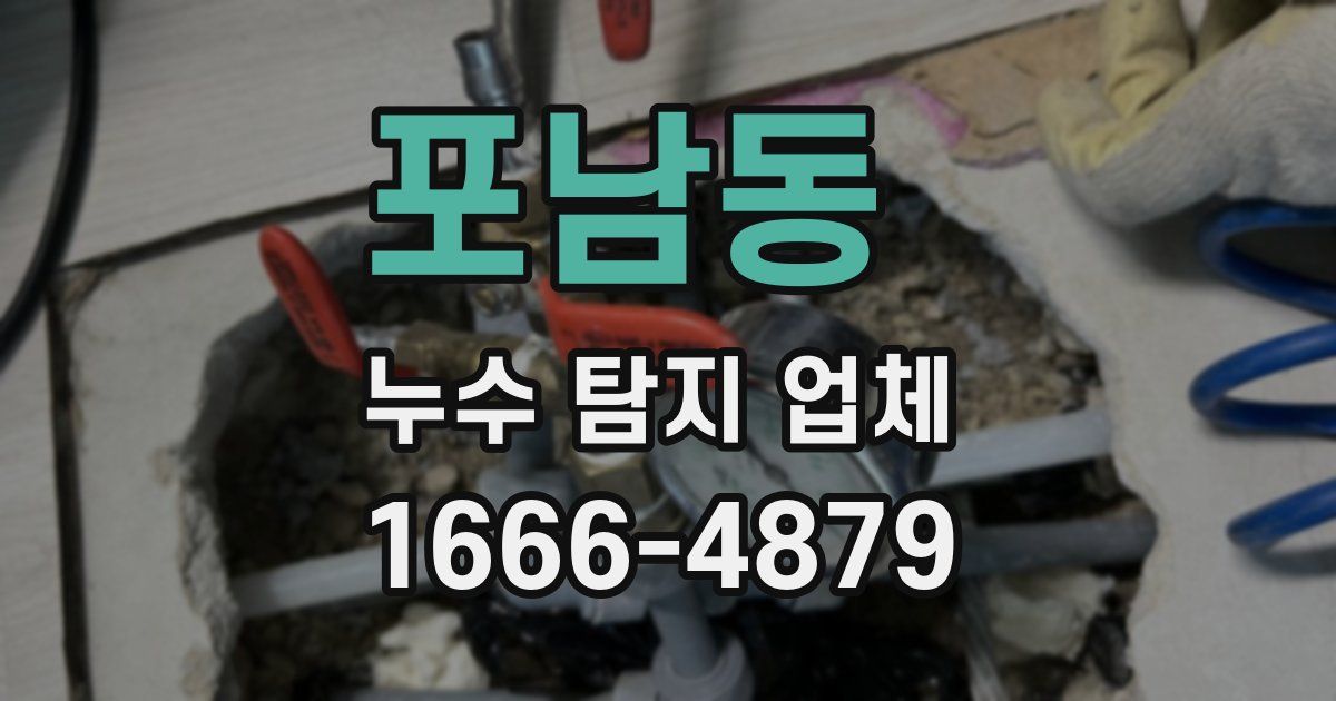 포남동 누수 탐지 업체