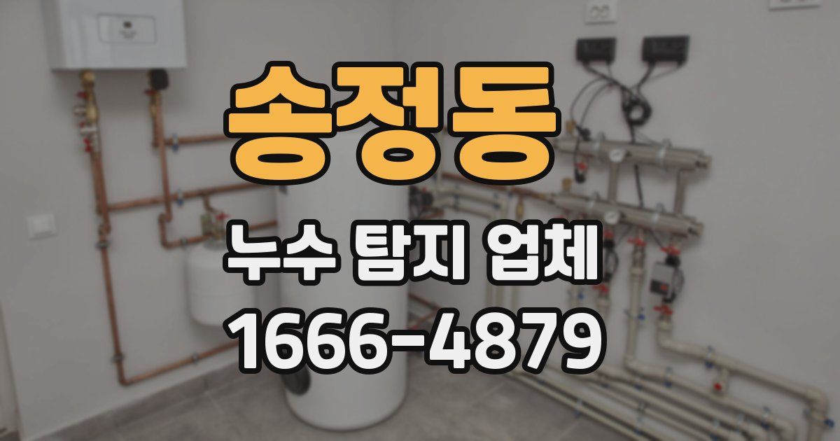 송정동 누수 탐지 업체